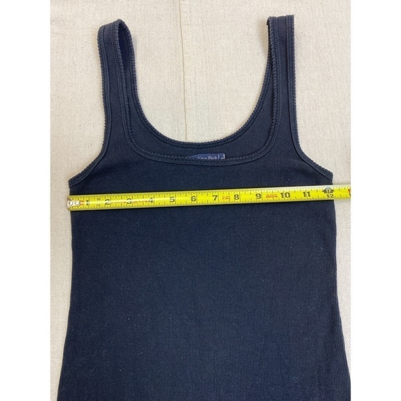 90s Abercrombie & Fitch Black Ribbed Square Neck Tank - Picture 5 of 7